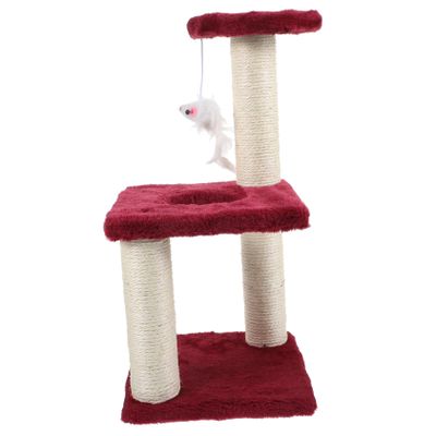 Happyyami Multi-Level Cat Scratching Tree with Hanging Toy