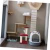 Happyyami Multi-Level Cat Scratching Tree with Hanging Toy view 3