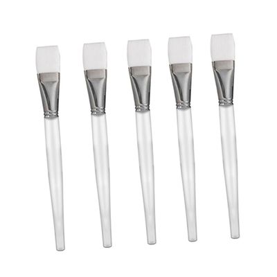 FRCOLOR 5-Piece Facial Mask Brush Set, Synthetic Brushes for Face and Eye Masks