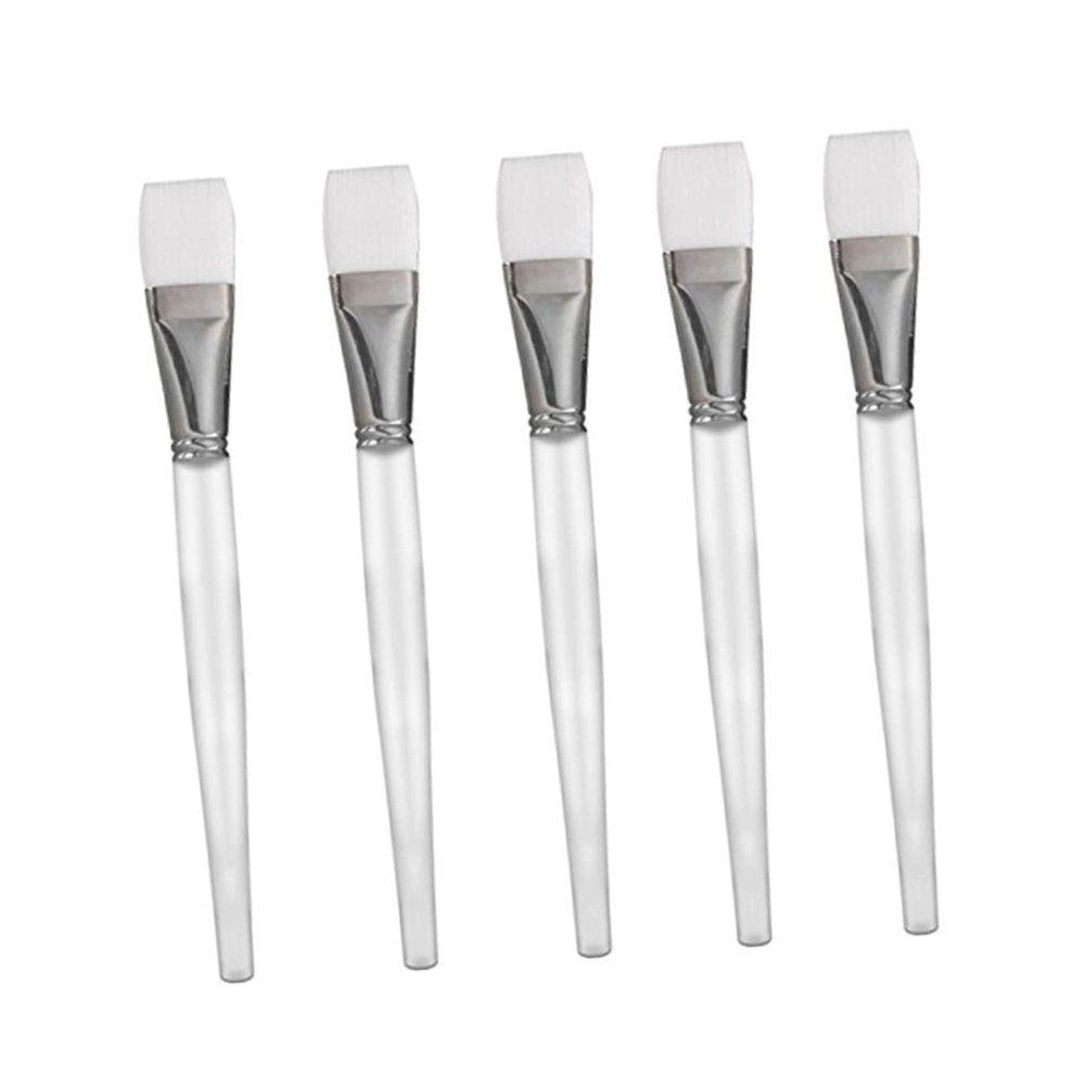 FRCOLOR 5-Piece Facial Mask Brush Set, Synthetic Brushes for Face and Eye Masks