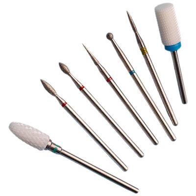 FRCOLOR 7-Piece Nail Drill Bit Set for Manicures
