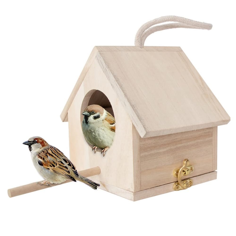 Orolotay Robin Nesting Box Set, Weatherproof Hanging Birdhouse