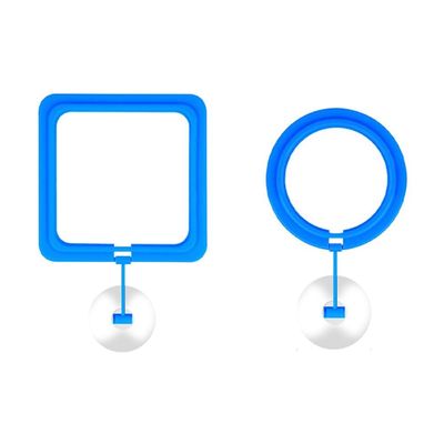 Orolotay Floating Aquarium Fish Feeding Rings with Suction Cups, Blue, 2-Pack
