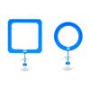 Orolotay Floating Aquarium Fish Feeding Rings with Suction Cups, Blue, 2-Pack view 1
