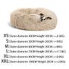 SJHDHDA Soft Plush Round Pet Bed, Dark Gray, XL, 80 cm Diameter view 2