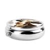 Small Round Metal Pill Case with 3 Compartments, Cow Design and Mirror view 4