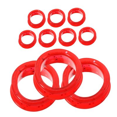 10 Silicone Finger Protection Rings for Pet Grooming Scissors, Red