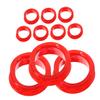 10 Silicone Finger Protection Rings for Pet Grooming Scissors, Red view 1