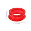 10 Silicone Finger Protection Rings for Pet Grooming Scissors, Red view 2