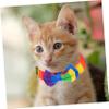 HAPINARY Adjustable Small Dog Collar with Rainbow Bow view 3