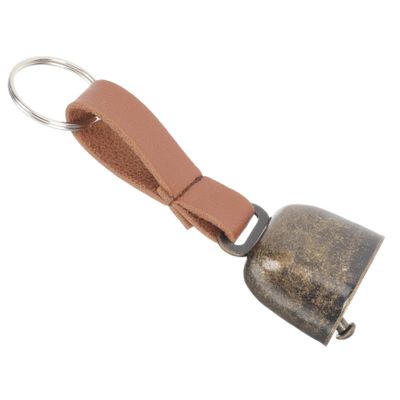 Warmhm Anti-Loss Leather and Copper Rattle Bell Pendant