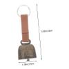Warmhm Anti-Loss Leather and Copper Rattle Bell Pendant view 2