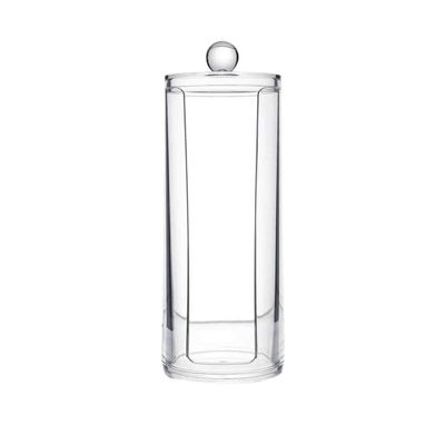 Orolotay Round Clear Acrylic Cotton Pad Container with Lid
