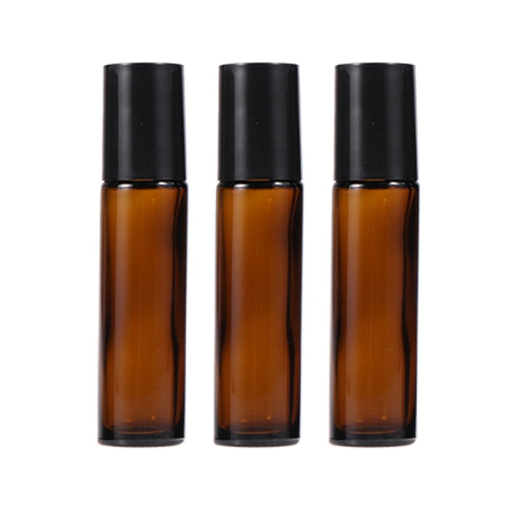TOVINANNA Glass Roller Bottles for Essential Oils, 6 x 10 mL, Refillable, with Stainless Steel Roller Balls