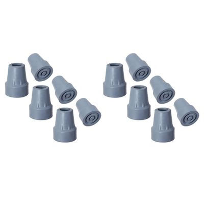 Lbvzxkad Crutch Tips, 3/4-Inch Durable Non-Slip Rubber Cane Tips, Replacement Cane Foot Caps, Crutch Pads, 12 Pieces
