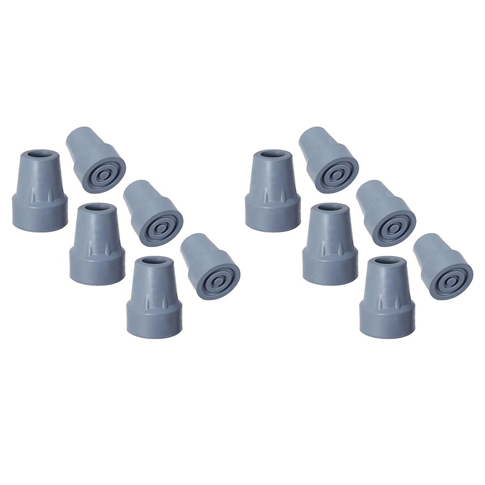 Lbvzxkad Crutch Tips, 3/4-Inch Durable Non-Slip Rubber Cane Tips, Replacement Cane Foot Caps, Crutch Pads, 12 Pieces