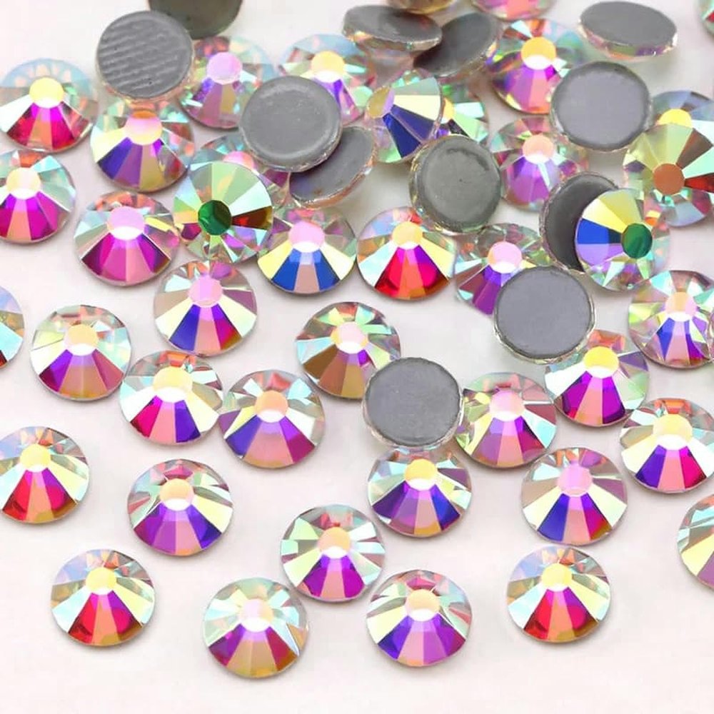SS6–SS30 Crystal AB Hot-Fix Rhinestones, Multicolor, 288 Pieces