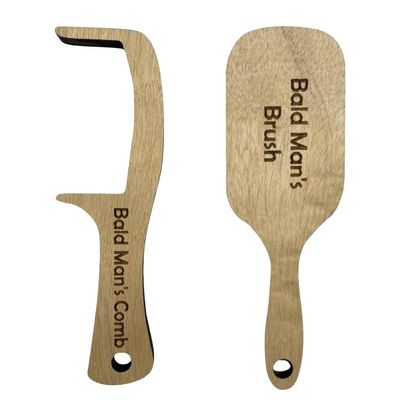 1 Bald Head Comb and 1 Bald Head Brush, Creative and Funny Gifts for Men