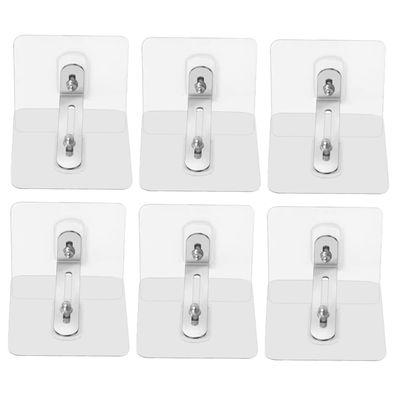 KOMBIUDA Baby Safety Furniture Anchors, PVC and Stainless Steel, 6-Piece Self-Adhesive Anti-Tip Fasteners