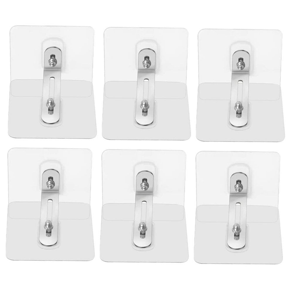 KOMBIUDA Baby Safety Furniture Anchors, PVC and Stainless Steel, 6-Piece Self-Adhesive Anti-Tip Fasteners
