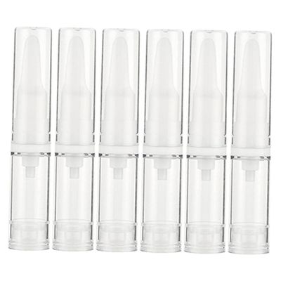 6-Pack 10 ml Airless Pump Bottles for Liquid Cosmetics