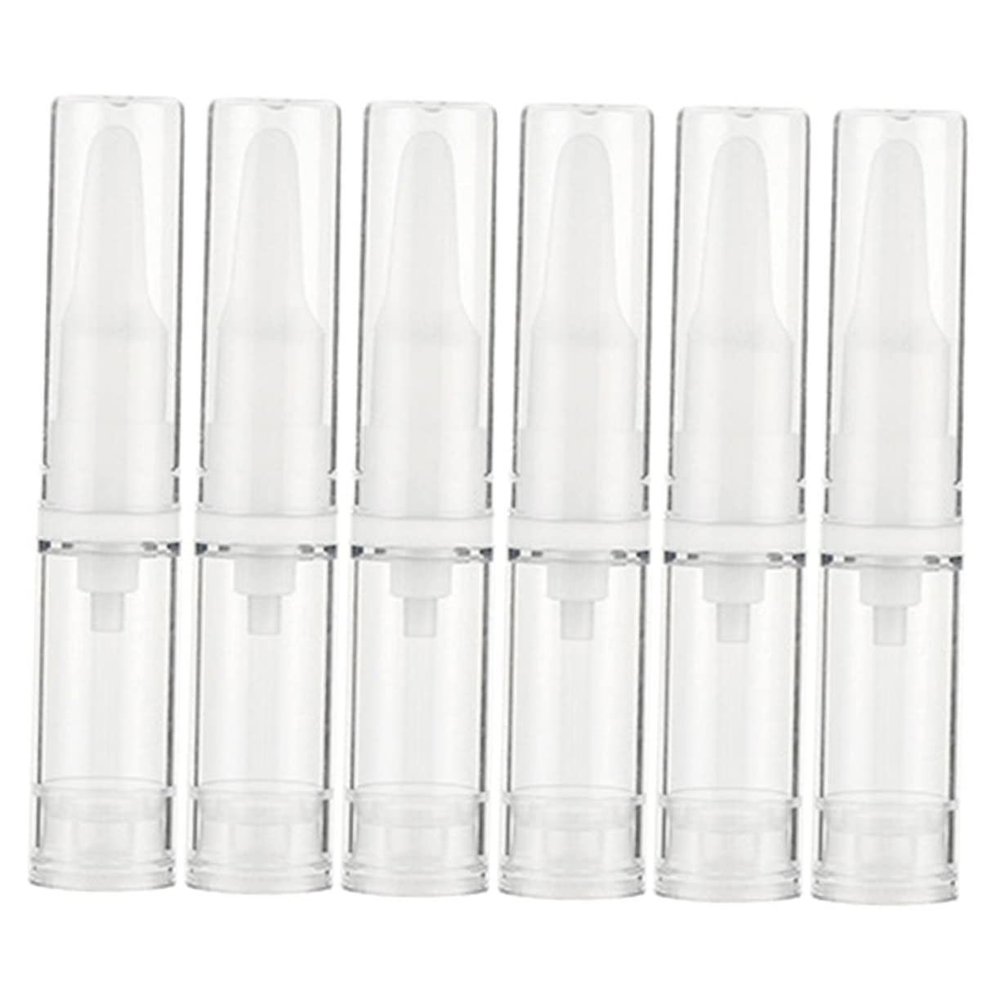 6-Pack 10 ml Airless Pump Bottles for Liquid Cosmetics