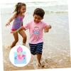 ibasenice 1-Piece Cartoon Hooded Bath Towel for Boys and Girls, Breathable Absorbent Microfiber Wrap, Mermaid Design view 4