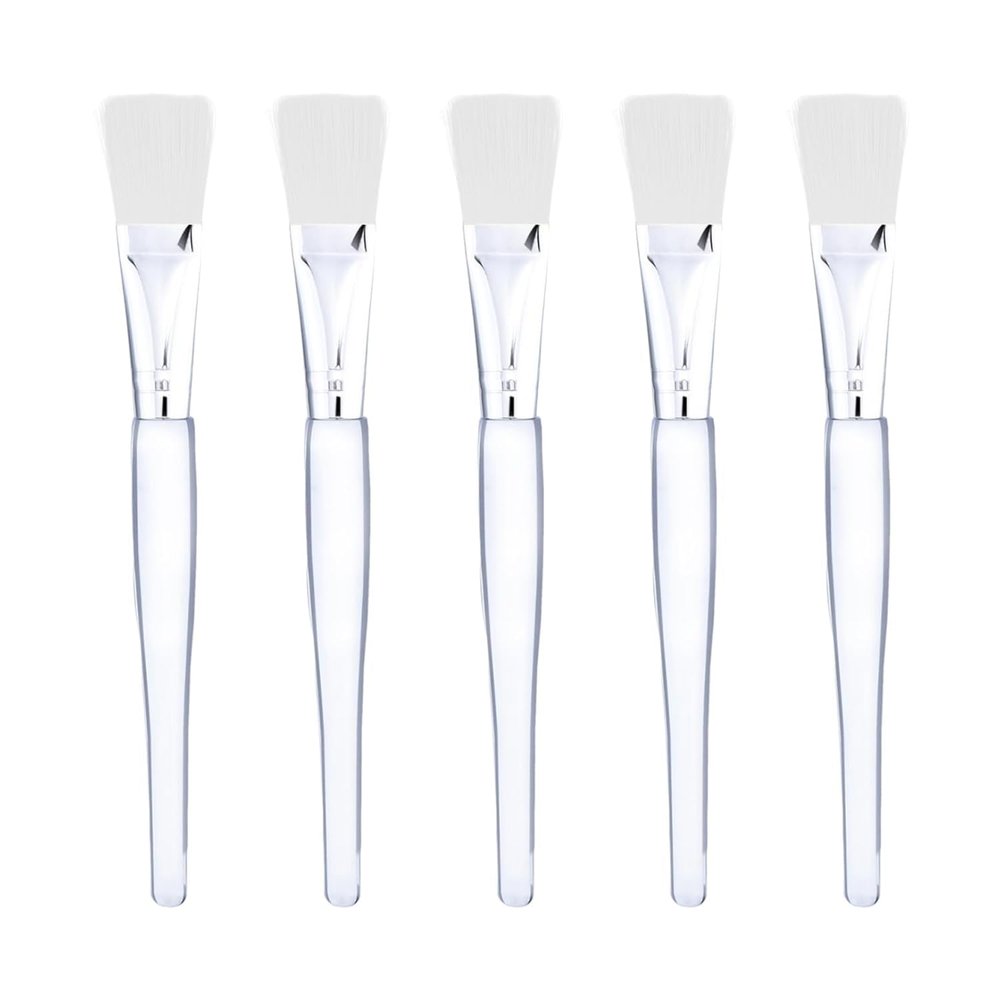 CUEMOON 5-Piece Facial Mask Brush Set, White