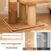 GYMAX 164 cm Cat Tree with 2-Tier Lounging Area, Platforms, Scratching Post, Cat Brush, Hanging Ball and Rope view 3