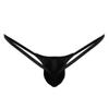 Men's Solid-Color Stretch G-String Underwear, Low-Rise Lingerie (Black #2, XL) view 4