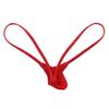 Men's Solid-Color Stretch G-String Underwear (Red #1, XL) view 3