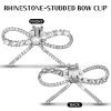 SOIMISS Rhinestone Bow Shoe Clips for Women, 2-Piece, Silver view 3