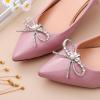 SOIMISS Rhinestone Bow Shoe Clips for Women, 2-Piece, Silver view 4