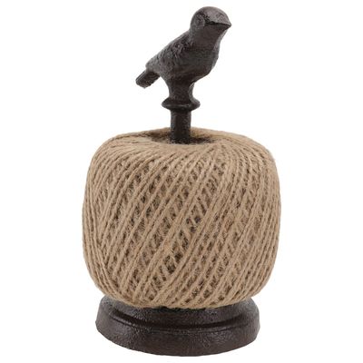 Amosfun Cast Iron Rope Holder with Bird Design, 1 pc, Black