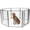 Brixy Sturdy Puppy Playpen and Dog Exercise Pen with Door, 8 Panels, 80 x 100 cm Each, Foldable and Expandable, Black view 1