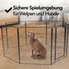 Brixy Sturdy Puppy Playpen and Dog Exercise Pen with Door, 8 Panels, 80 x 100 cm Each, Foldable and Expandable, Black view 2