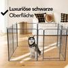 Brixy Sturdy Puppy Playpen and Dog Exercise Pen with Door, 8 Panels, 80 x 100 cm Each, Foldable and Expandable, Black view 4