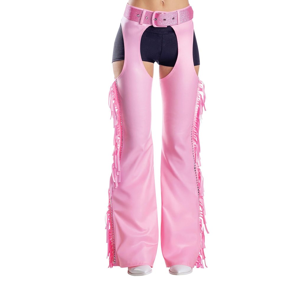Dreamgirl Women's Fringe Chaps Adult Costume, Pink, X-Large