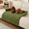 Dog Sofa Bed 75 x 75 cm, Non-Slip, Washable, Green view 2