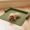 Dog Sofa Bed 75 x 75 cm, Non-Slip, Washable, Green view 3