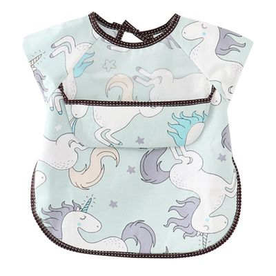 JOINPAYA Feeding Bib for Babies and Children, Green, Cotton/EVA
