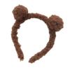 FRCOLOR Plush Bear Ears Headband, Coffee, for Children view 1