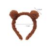 FRCOLOR Plush Bear Ears Headband, Coffee, for Children view 2