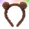 FRCOLOR Plush Bear Ears Headband, Coffee, for Children view 3