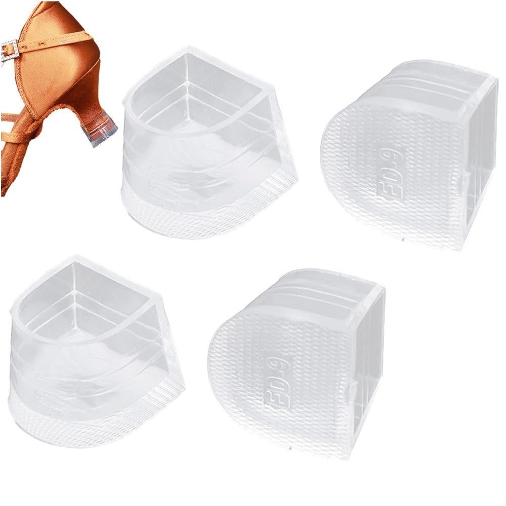 Dinntty Silicone Stiletto Heel Protectors, Clear High-Heel Caps