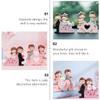 Cabilock Cute Resin Wedding Cake Ornament for Birthday Parties and Home Decor view 2