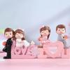 Cabilock Cute Resin Wedding Cake Ornament for Birthday Parties and Home Decor view 3