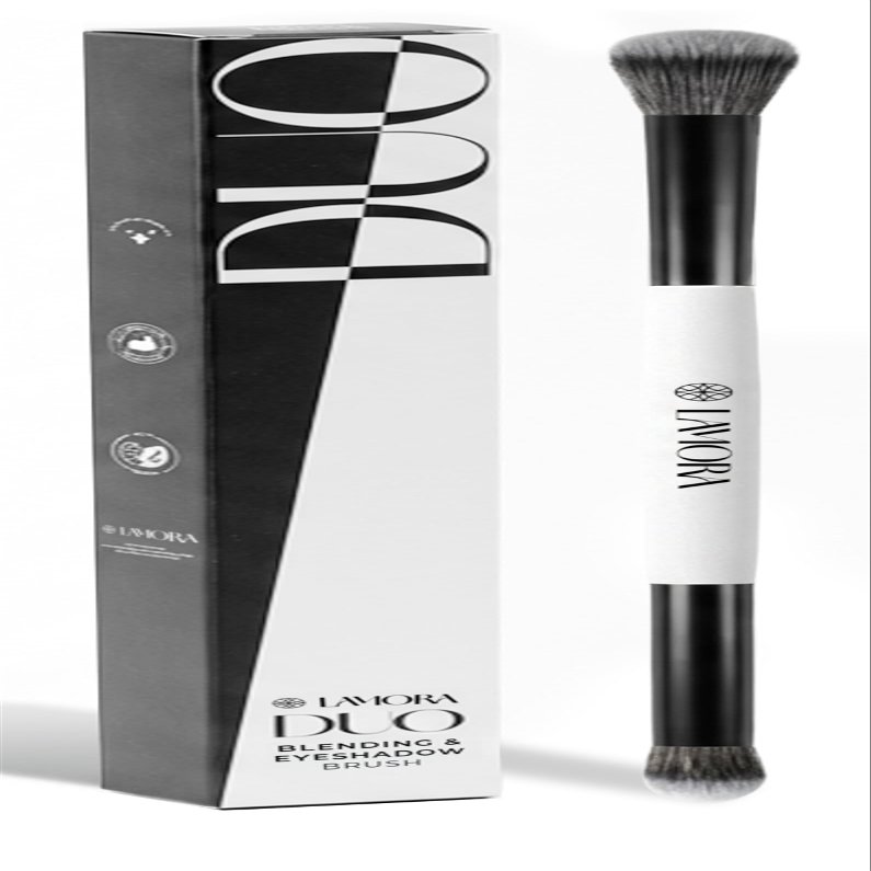 Lamora Double-Sided Makeup Brush for Blending Eyeshadow