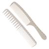 Dnn Hair Cutting Combs, Lightweight ABS, White, with Scale, 2 pcs view 1