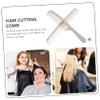 Dnn Hair Cutting Combs, Lightweight ABS, White, with Scale, 2 pcs view 2